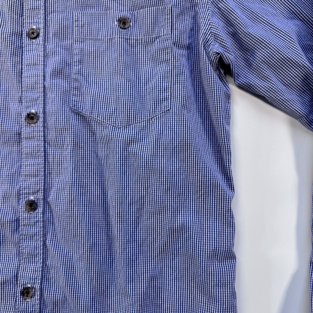 TED BAKER Long Sleeve Button Down Shirt Mens 2 (Small) Blue Check Turkey - Picture 11 of 16